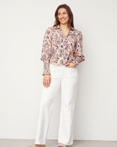 Bologna Wide, Twill -housut; Valkea