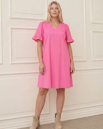 Sigga Flounce -mekko; Pinkki